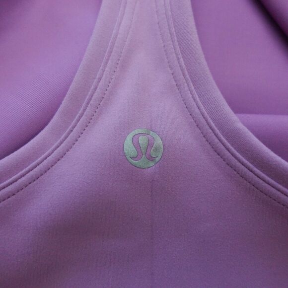 New Lululemon Size 4 Cool Racerback Tank Top Everlux JUBI Purple Hip Length - Picture 3 of 5